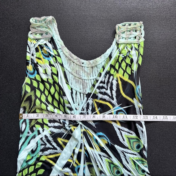 Boston Proper Tropical Plunge Stretchy Crochet Beach Long Casual Dress EUC XS - Picture 12 of 14